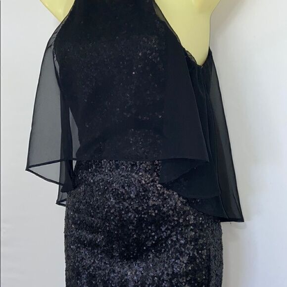 Dress The Population  Dress Black Sequin Peplum Dress New with Tags Sz XS - Picture 5 of 9